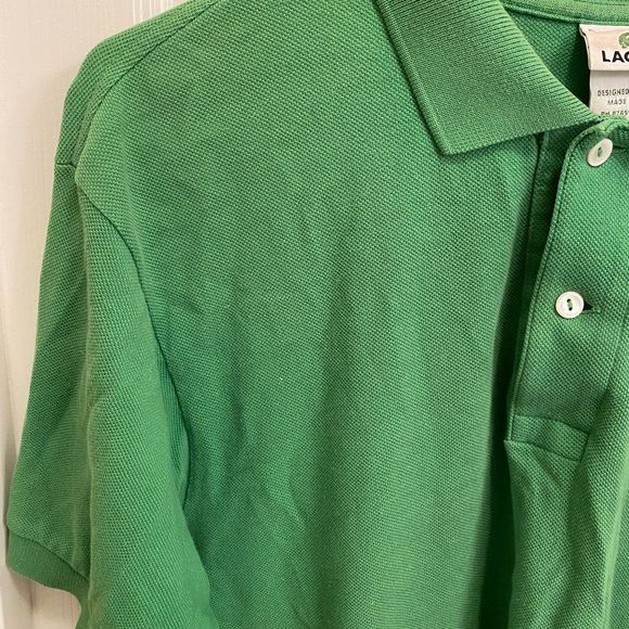 Lacoste Green Devanlay Short Sleeve Pique Polo Shirt - Picture 4 of 9